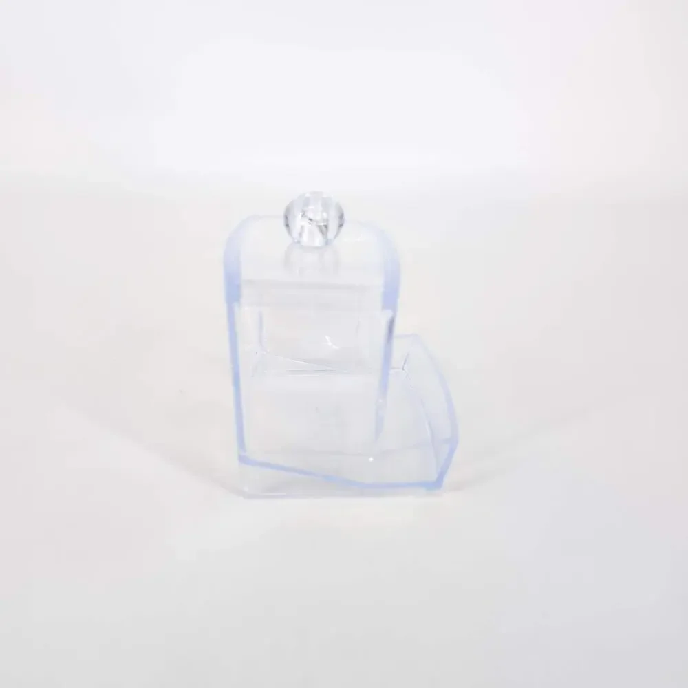 Clear Transparent See Through Acrylic Cotton Swab Dispenser Q Tip Storage Box